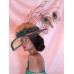 Kentucky Derby hat  Millinery  Franklin Park Conservatory  peacock feathers  eb-94037625